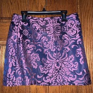 Baroque purple pink mini skirt